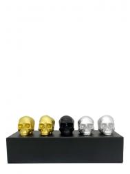 Modern Alchemy Candle Set 1314C Memento Mori Mix Colour Mini Skull Gift Set of 5
