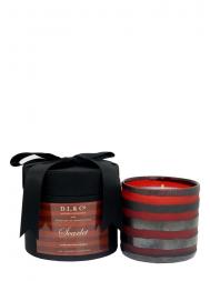 Modern Alchemy Candle Hand Blown Rayure Collection 4101 Scarlet Thick Stripe