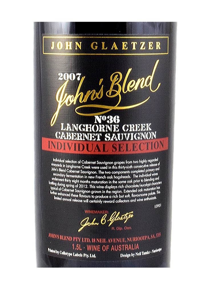 John's Blend Cabernet Sauvignon 2007 1500ml