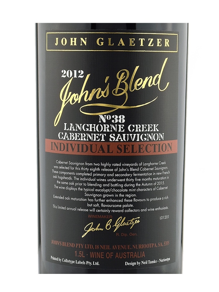 John's Blend Cabernet Sauvignon 2012 1500ml
