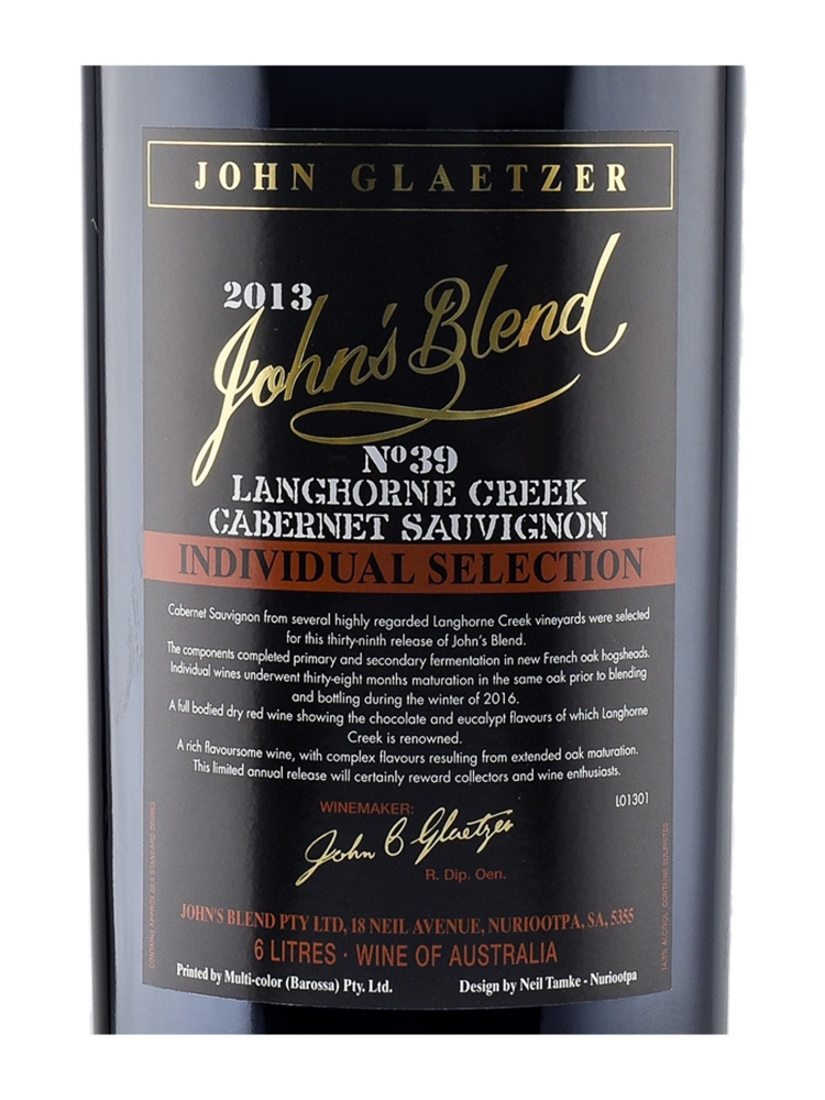 John's Blend Cabernet Sauvignon 2013 6000ml