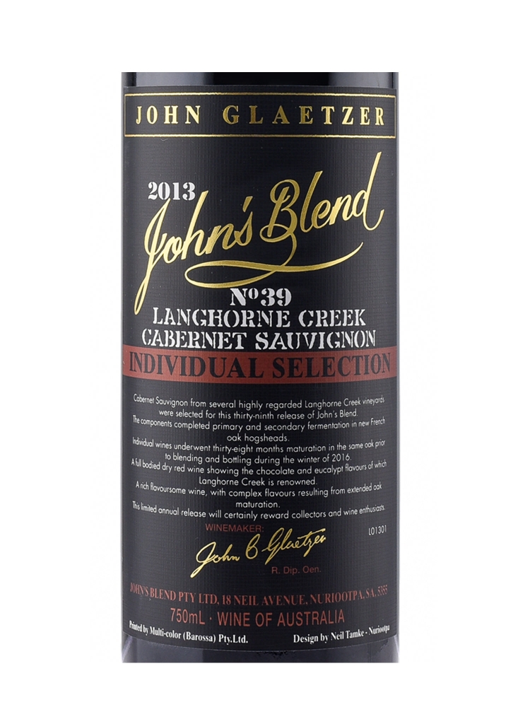 John's Blend Cabernet Sauvignon 2013 - 6bots
