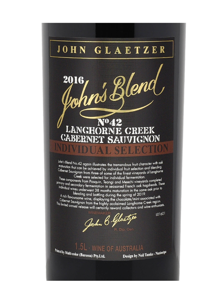 John's Blend Cabernet Sauvignon 2016 1500ml