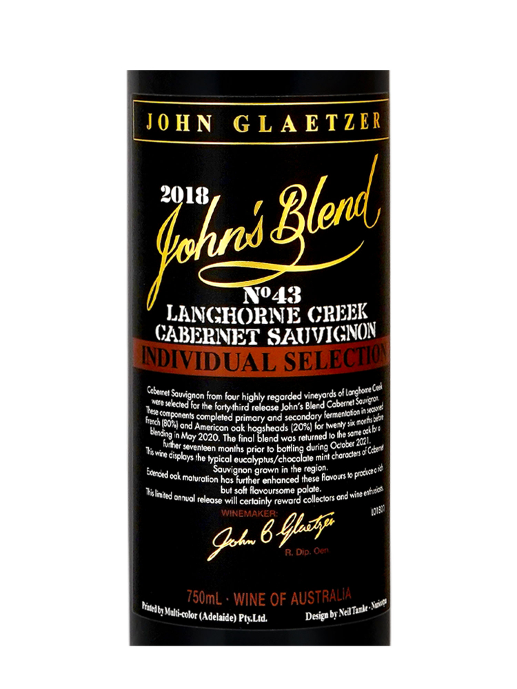John's Blend Cabernet Sauvignon 2018