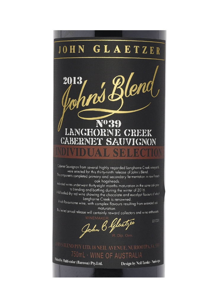 John's Blend Cabernet Sauvignon 2013 - 3bots
