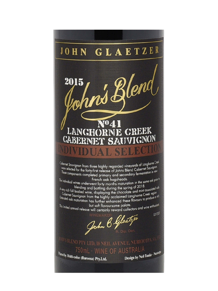John's Blend Cabernet Sauvignon 2015 - 3bots