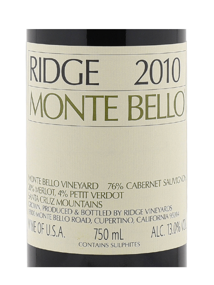 Ridge Monte Bello 2010