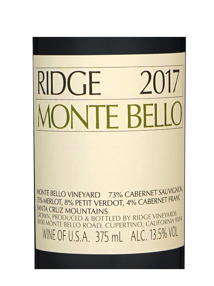 Ridge Monte Bello 2017 375ml