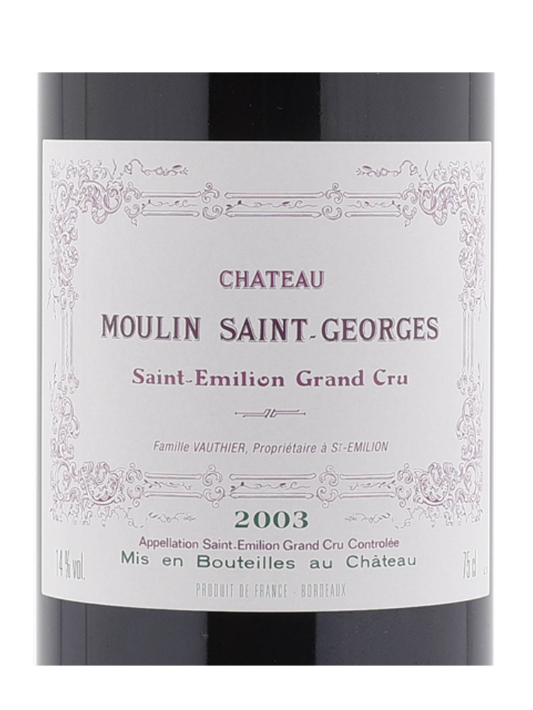 Ch.Moulin Saint Georges 2003