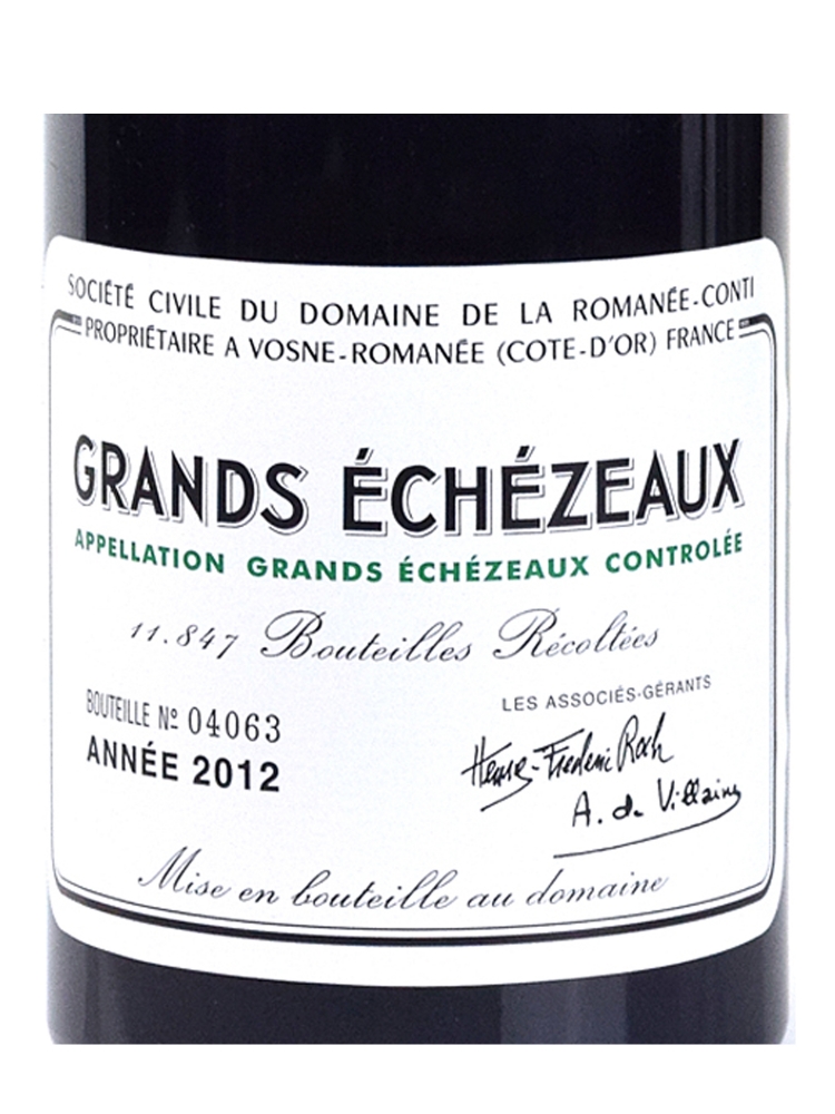 DRC Grands Echezeaux Grand Cru 2012 ex-do