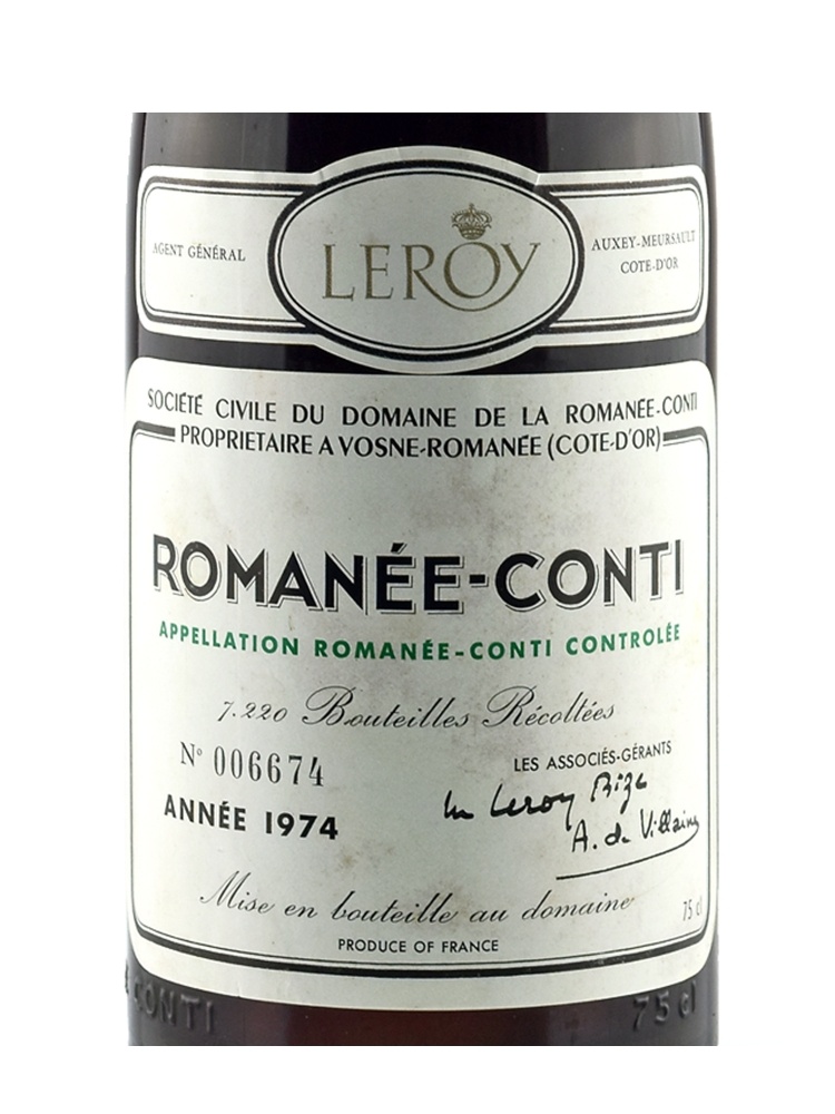 DRC Romanee-Conti Grand Cru 1974