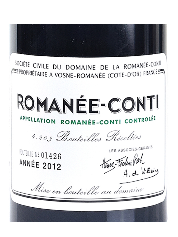 DRC Romanee-Conti Grand Cru 2012 ex-do