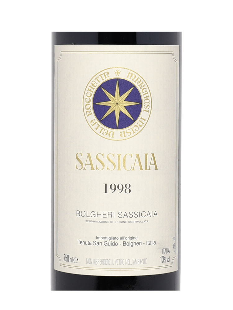 Sassicaia Vino Da Tavola 1998