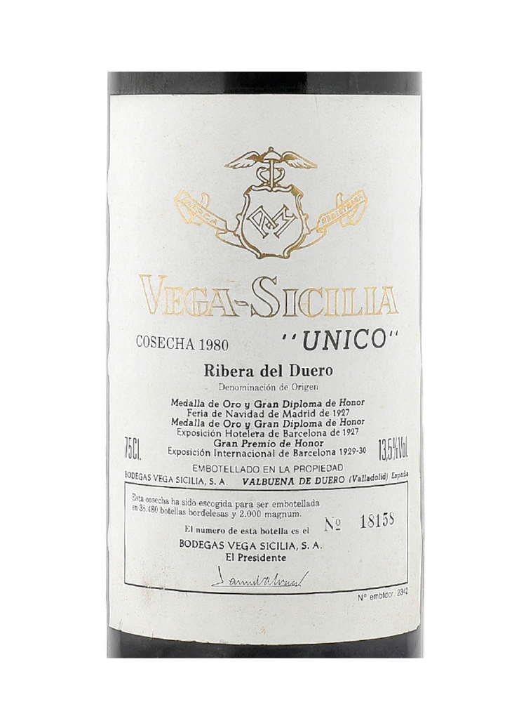 Vega Sicilia Unico Reserva 1980