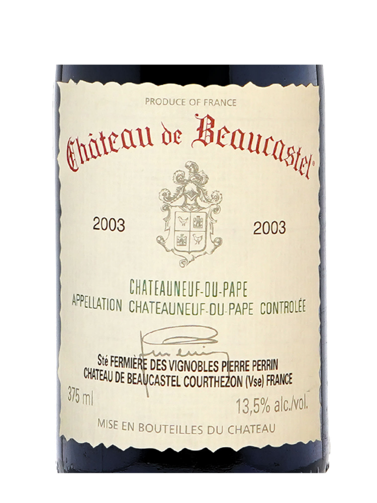 Ch.de Beaucastel Chateauneuf du Pape 2003 375ml