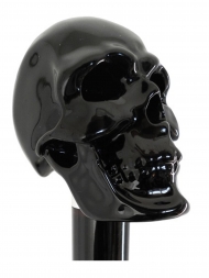 Pasotti Umbrella UMW33 Skull Black Handle Grey Gradient