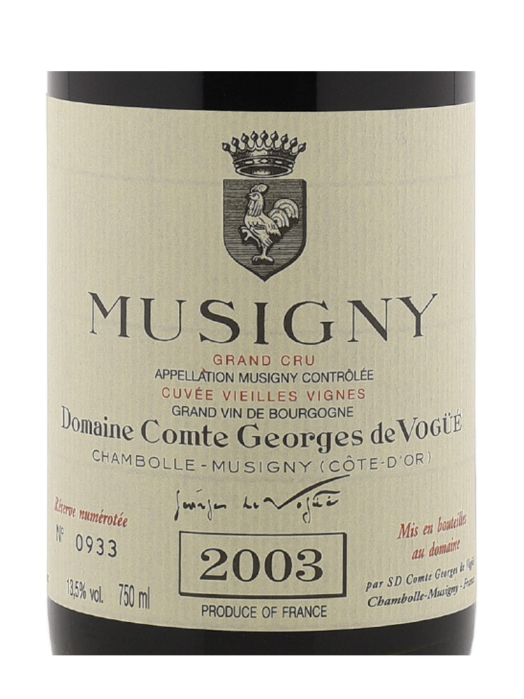 Comte Georges de Vogue Musigny Vieilles Vignes Grand Cru 2003