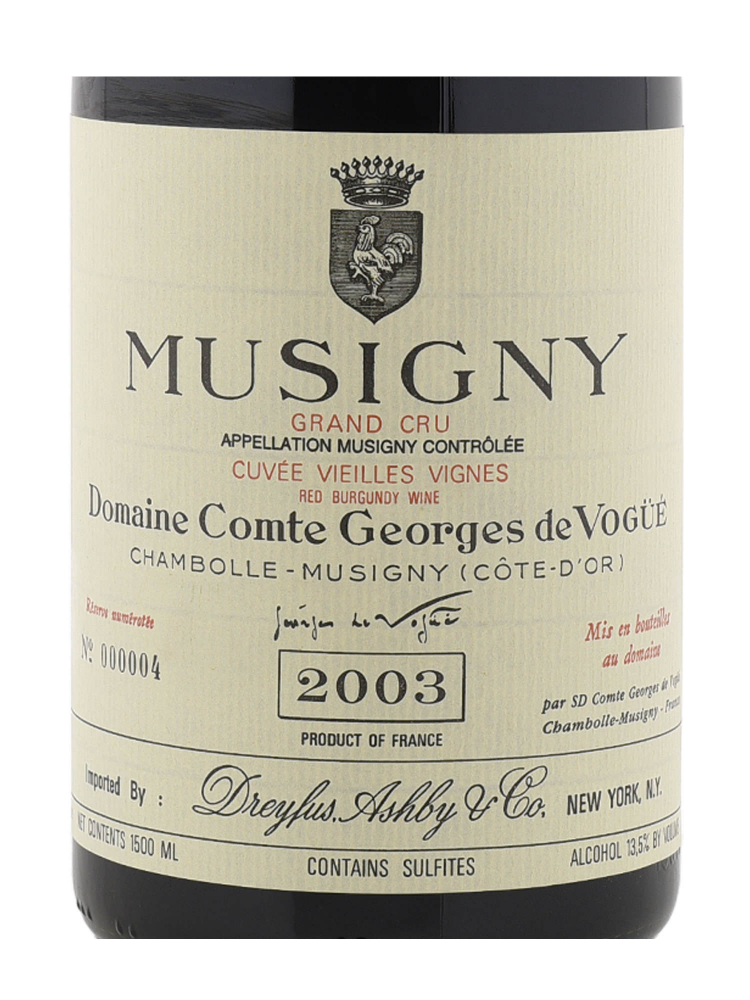 Comte Georges de Vogue Musigny Vieilles Vignes Grand Cru 2003 1500ml