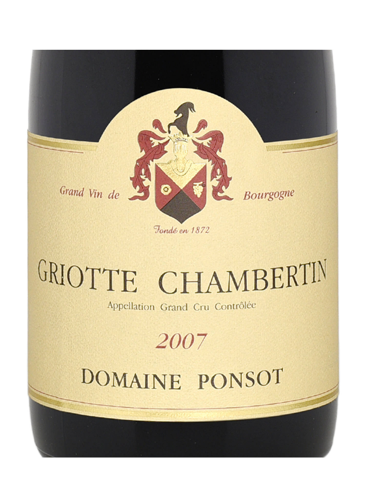 Ponsot Griotte Chambertin Grand Cru 2007