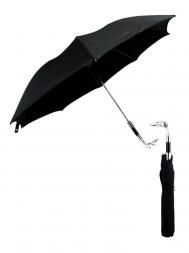 Pasotti Umbrella FAW39 Greyhound Head Handle Black Oxford