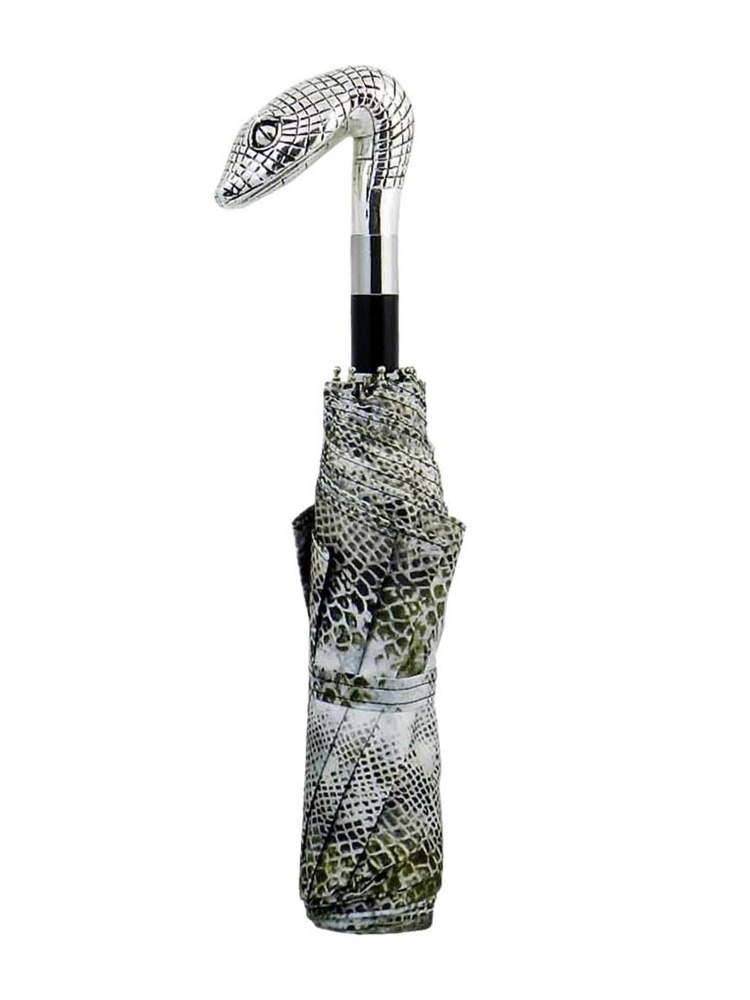 Pasotti Umbrella FMW31 Snake Head Handle Snake Print
