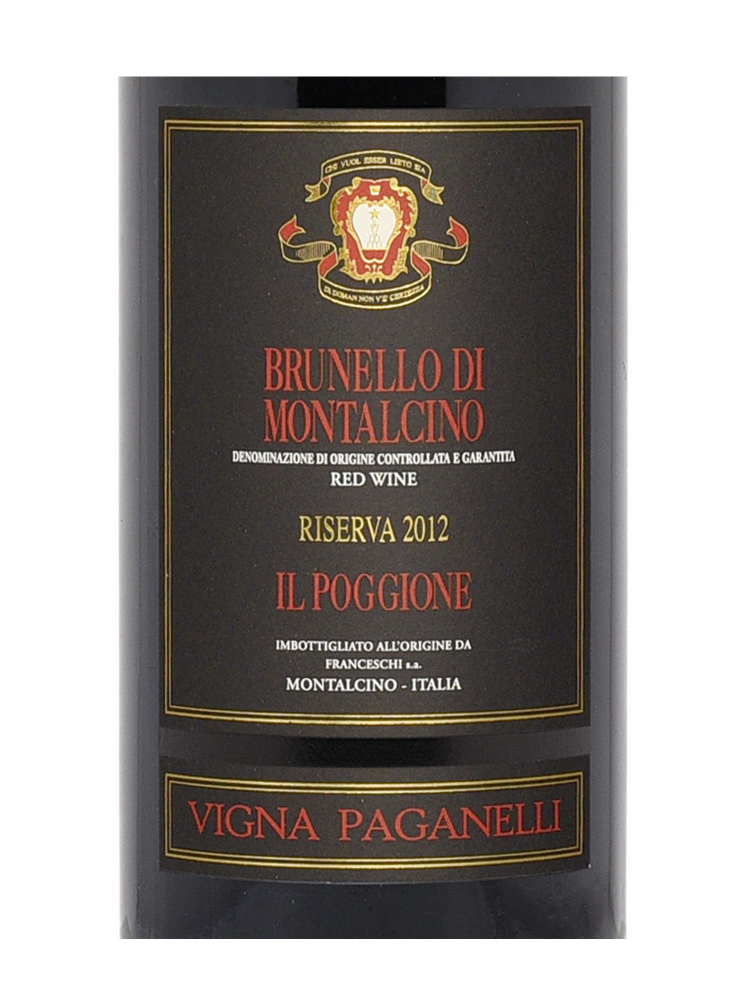 Il Poggione Brunello di Montalcino Riserva Vigna Paganelli 2012 w/box 1500ml