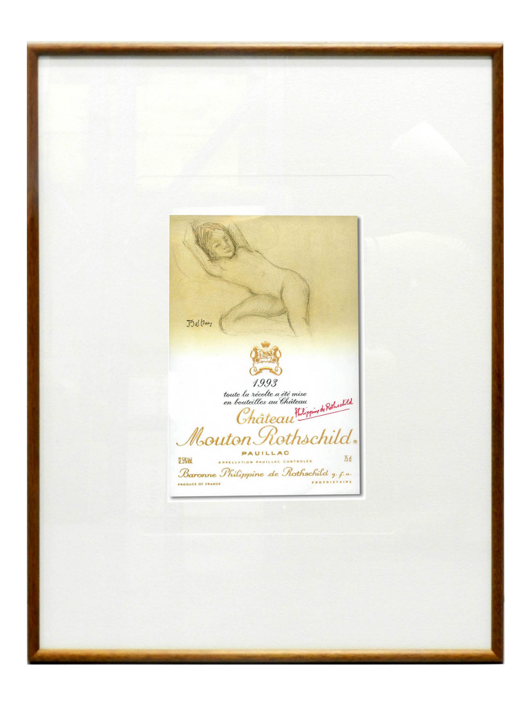 Picture Mouton 1993 with Frame 35cm x 48cm
