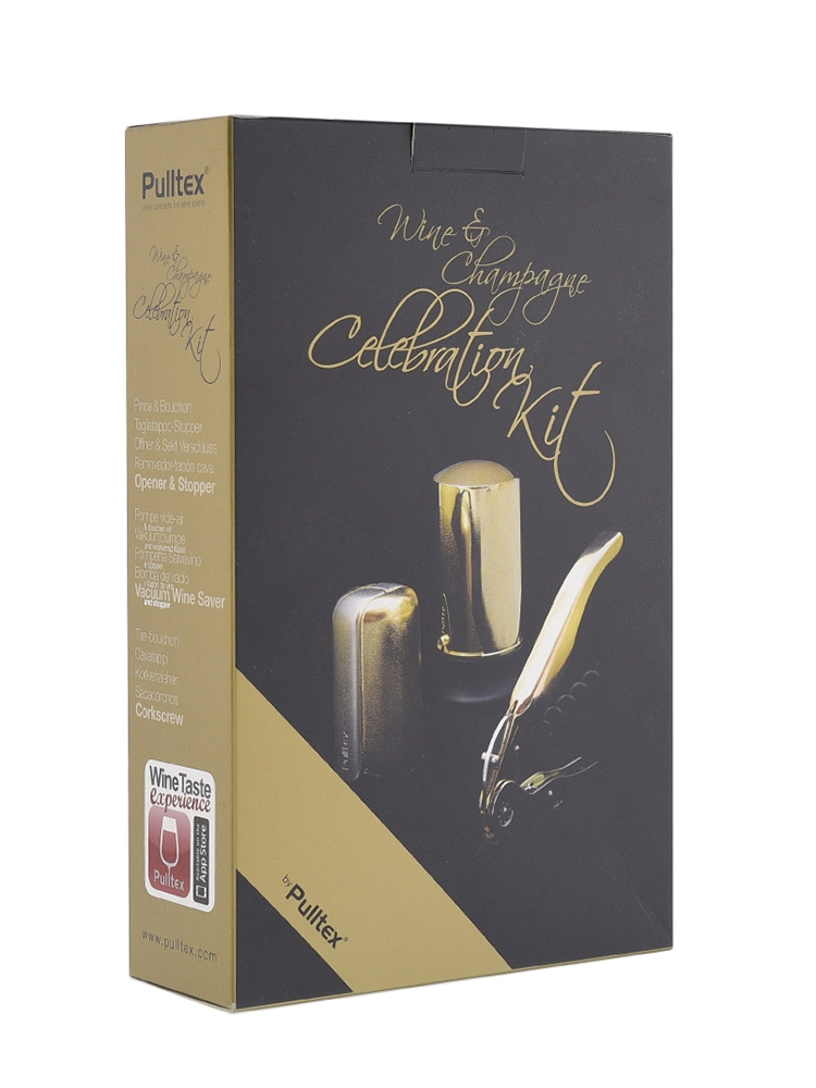Pulltex Corkscrew Celebration Kit 3 pcs. Gold 107598