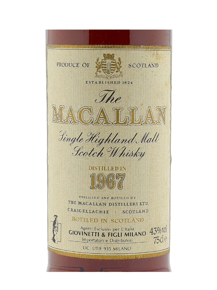 Macallan 1967 18 Year Old Sherry Oak Single Malt 750ml w/box