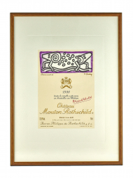 Picture Mouton 1988 with Frame 35cm x 48cm