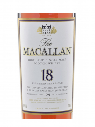Macallan 1991 18 Year Old Sherry Oak Single Malt 700ml w/box