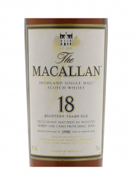 Macallan 1990 18 Year Old Sherry Oak Single Malt 700ml no box