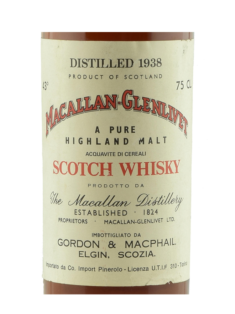 Macallan Glenlivet 1938 35 Year Old Gordon & Macphail Pure Malt 750ml w/box