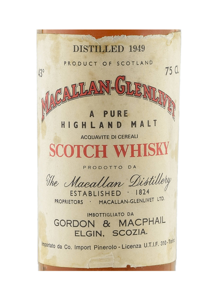 Macallan Glenlivet 1949 25 Year Old Gordon & Macphail Pure Malt 750ml w/box