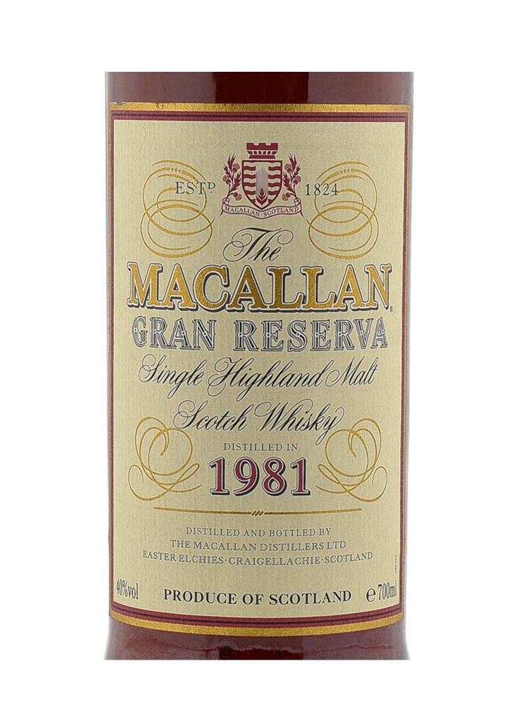 Macallan 1981 Single Malt Whisky Gran Reserva (Bottled 1999) w/wooden box 700ml