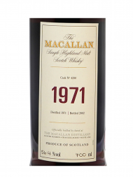 Macallan 1971 30 Year Old Fine & Rare Cask 4280 (Bottled 2002) Single Malt 700ml w/box