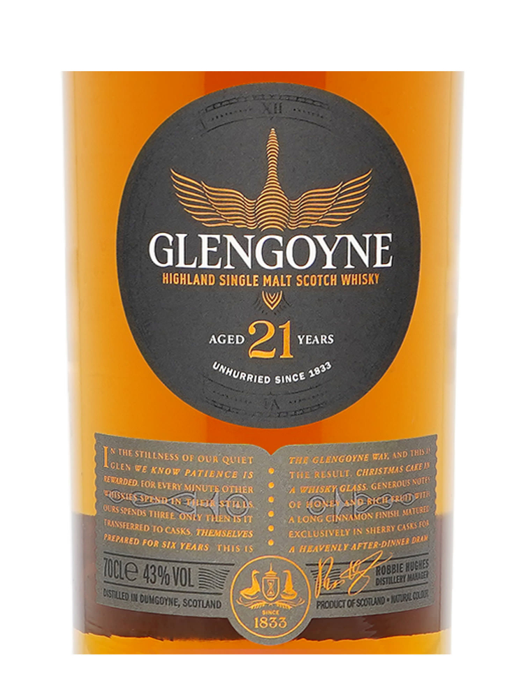 Glengoyne 21 Year Old Single Malt Whisky 700ml (New) - 6bots