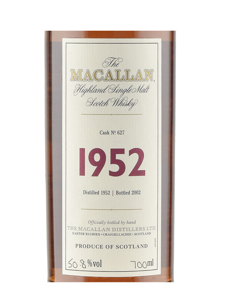 Macallan 1952 50 Year Old Fine & Rare Cask 627 (Bottled 2002) Single Malt 700ml w/box