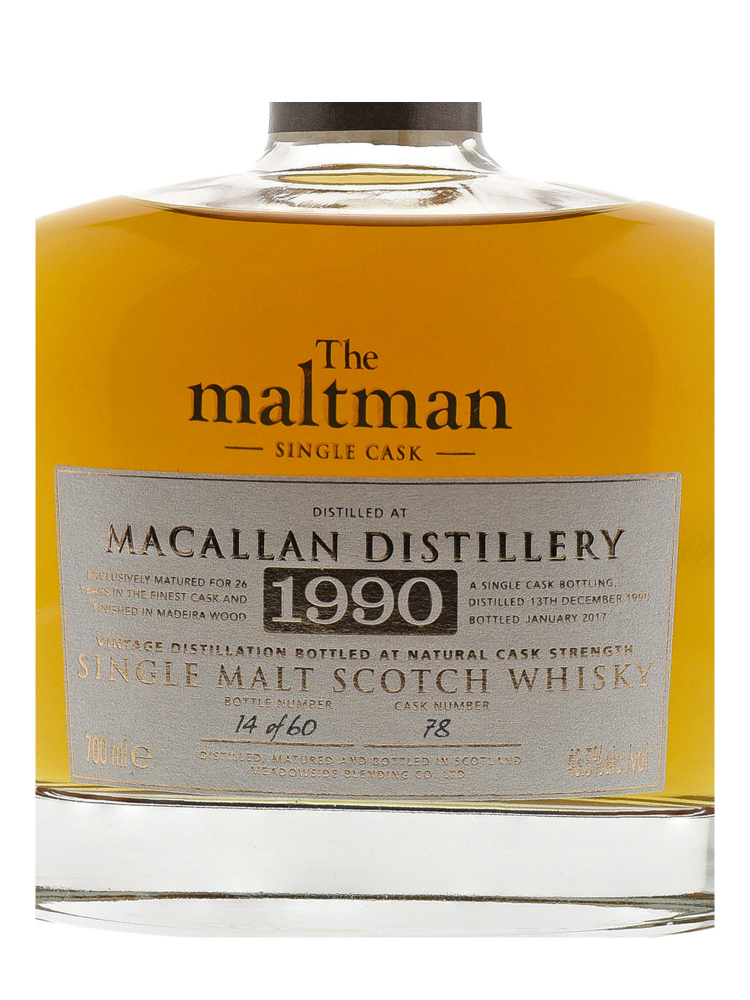 Macallan 1990 26 Year Old Maltman Decanter Single Malt 700ml w/box