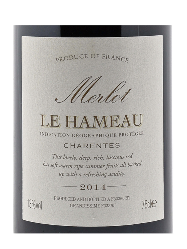 Le Hameau Merlot 2014