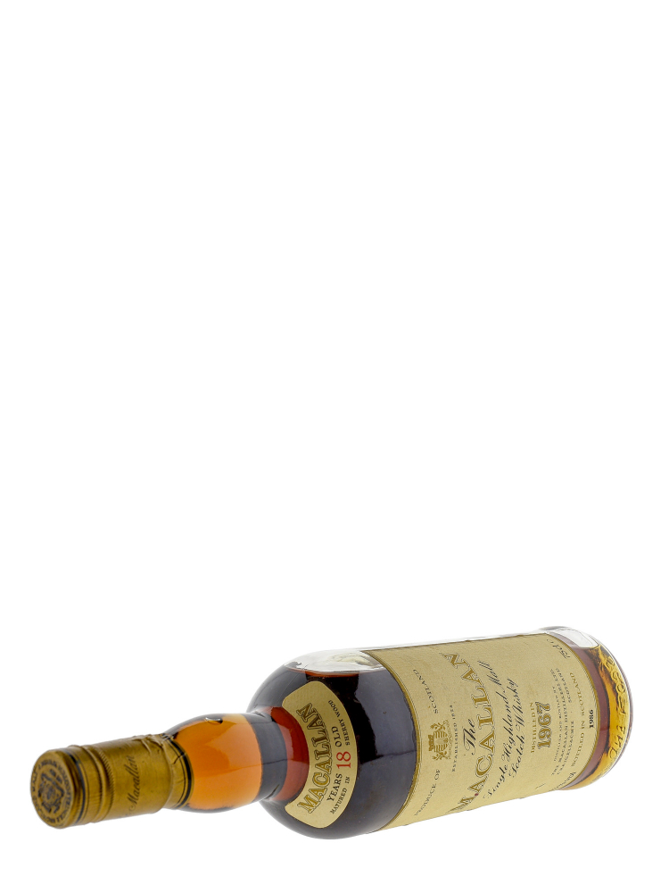 Macallan 1967 18 Year Old Sherry Oak (Bottled 1986) Single Malt 750ml no box