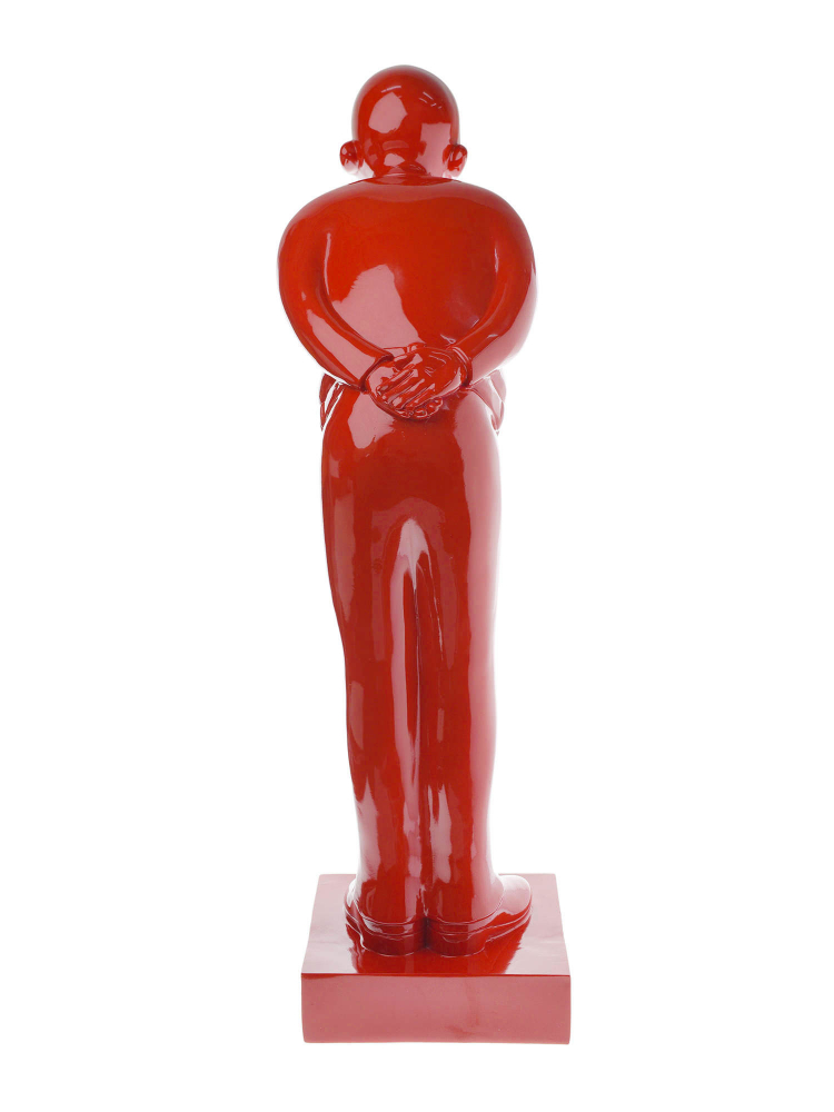 Sculpture Resin Welcome Man Small Red H-2000/669