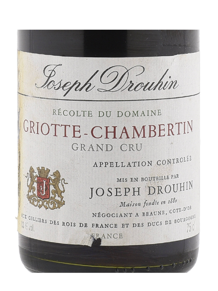 Joseph Drouhin Griottes Chambertin Grand Cru 1988 (Torn Label)