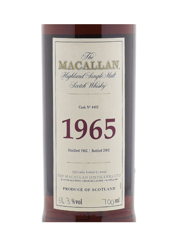 Macallan 1965 36 Year Old Fine & Rare Cask 4402 (Bottled 2002) Single Malt 700ml w/box