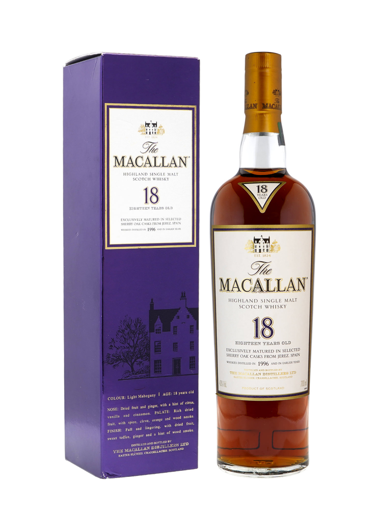 Macallan 1996 18 Year Old Sherry Oak Single Malt 700ml w/box