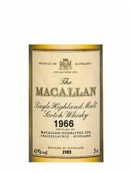 Macallan 1966 18 Year Old Sherry Oak (Bottled 1985) Miniature Single Malt 50ml no box
