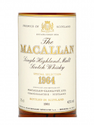 Macallan 1964 18 Year Old Sherry Oak (Bottled 1981) Single Malt 750ml w/box