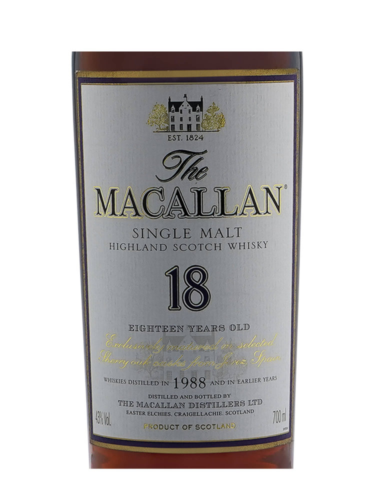 Macallan 1988 18 Year Old Sherry Oak Single Malt 700ml w/box