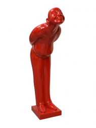 Sculpture Resin Welcome Man Big Red