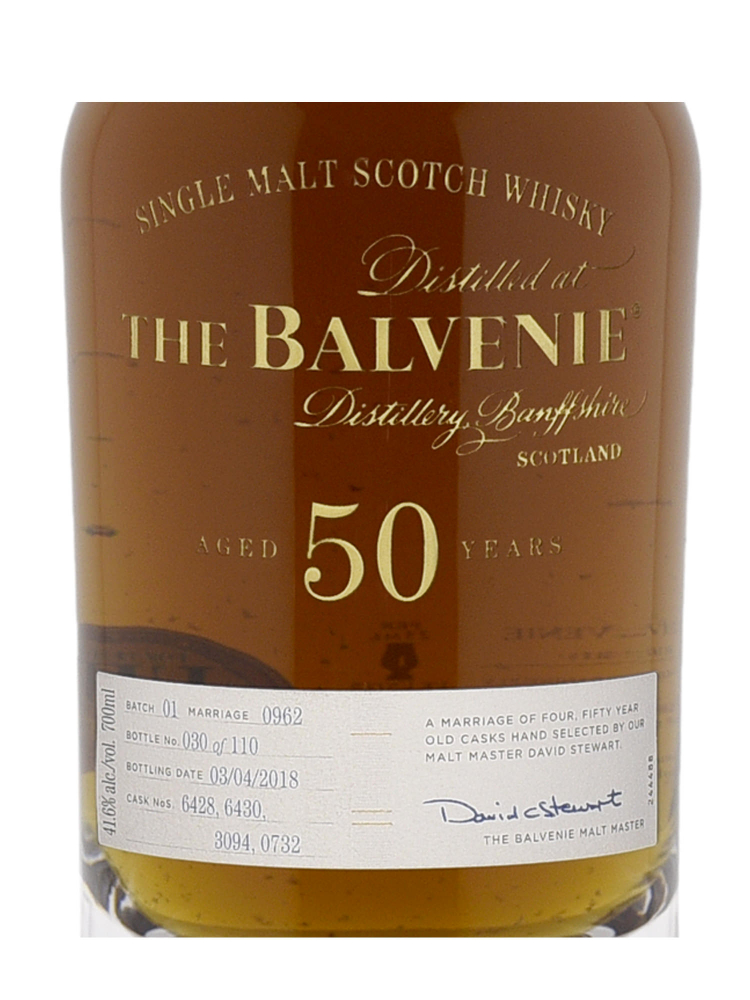 Balvenie 50 Year Old Rare Marriage 0962 (Bottled 2018) Sherry Oak Single Malt 700ml w/box